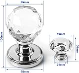 VIRILL 65mm Crystal Glass Door Knob Set for Interior Doors - One Pair view 4