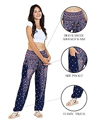 LOFBAZ Harem Pants for Women Yoga Boho Hippie