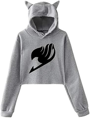 Fairy Tail Famale Cat Ear Hoodie Sweater Long Sleeve Cute Hoodie Pullover