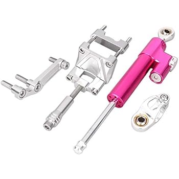 Newsmarts Aluminum Steering Damper Stabilizer, Steering Damper with Mounting Bracket Kit for Kawasaki NINJA300 2013-2016