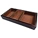 Profile Gifts Woltar Wooden Valet Tray with 3 Compartment Leatherette Organizer Box for Wallets, Coins, Keys, and Jewelry