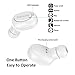 Bluetooth Earbuds,True Wireless Stereo Headphones Kelodo w/Microphone Earphones for Call Noise Cancelling Mini in Ear Magnetic Headset with Long Battery Charging Case for Running Sports White