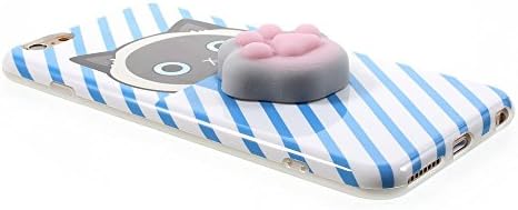 Squishy iPhone 6 Plus 6s plus Case, Dailyextreme Finger Pinch 3D Cute Soft Silicone Poke Squishy animal Phone Back Cover for iPhone 6 Plus 6s Plus 5.5 inch (Cat Claw Blue, for iphone 6 6s)