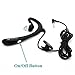 Black Wired 3.5mm Behind-The-Ear Corded Mono Headset for iPhone 6 6S, Plus, 5S 5C 5 4S - Samsung Galaxy S6, S6 Edge, S5, S4, S3, S2, Mini, Active - Galaxy Note 5 4 3 2 Edge - LG G2 G3 G4 V10