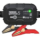 NOCO GENIUS5: 5A 6V/12V Smart Battery Charger – Automatic Maintainer, Trickle Charger & Desulfator with Overcharge Protection & Temperature Compensation – For Lead-Acid & Lithium Batteries