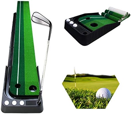 Nicheo Golf Putting Green Portable Putting Mat for Indoor and Outdoor Use with Auto Ball Return Function 8.2 ft x 11.8 inch Golf Practice Mat Aid for Home Office Nicheo Golf Putting Green Portable Putting Mat for Indoor and Outdoor Use with Auto Ball Return Function 8.2 ft x 11.8 inch Golf Practice Mat Aid for Home Office