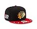 NHL Chicago Blackhawks Star Trim 9Fifty Snapback Cap, One Size, Black