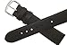 JP Leatherworks Mens Genuine Italian Leather Watchband Black 18mm Watch Band