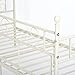 GreenForest Daybed Twin Bed Frame with Headboard and Stable Steel Slats Mattress Platform Base Boxspring Replacement Easy Assembly for Living Room Guest Room(Light Beige White)