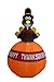 6 Foot Tall Happy Thanksgiving Inflatable Turkey on Pumpkin Perfect Thanksgiving Autumn LED Lights Decor Outdoor Indoor Holiday Decorations, Blow up Lighted Yard Lawn Decor Home Family Outside