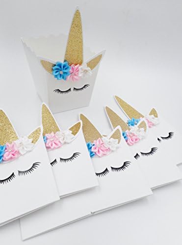 Unicorn Birthday Favor Mini Treat Box, Set of 6