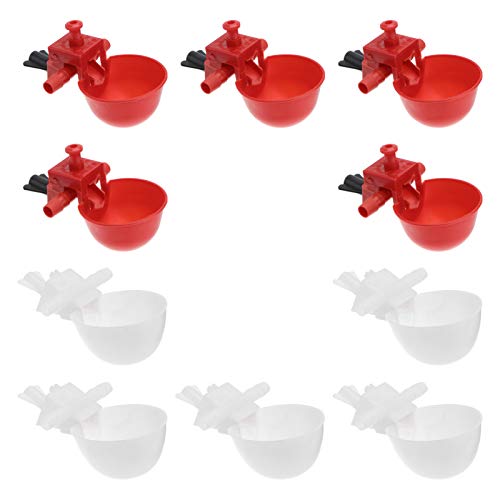 Cabilock 10 Stück Automatische Geflügeltrinkmaschinen Geflügeltränke Huhn Trinkbecher für Hühnerwachtel Taubenrot – Bild 5