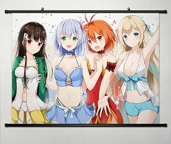 Amagi Brilliant Park Wall Scroll Poster Fabric Painting For Anime Sylphy & Kobori & Muse & Salama 011