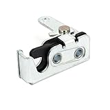 uxcell Door Panel Metal Concealed Rotary Latch Lock Left Hand Silver Tone