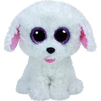 Ty Pippie Dog Plush, White, Regular