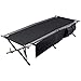 PORTAL Folding Portable Camping Cot, Guest Bed with Carry Bag and Side Storage Organizer, Camping Cots for Adults Sleeping, Away Tent Sleeping Cot Bed, Supports 300 LBS, Black