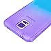 Galaxy S5 / S5 Neo Case with Tempered Glass Screen Protector,PHEZEN 360 Front and Back Full Body Coverage Shockproof Hybrid Hard PC Armor Protective Case for Samsung Galaxy S5 (Gradient Purple Blue)