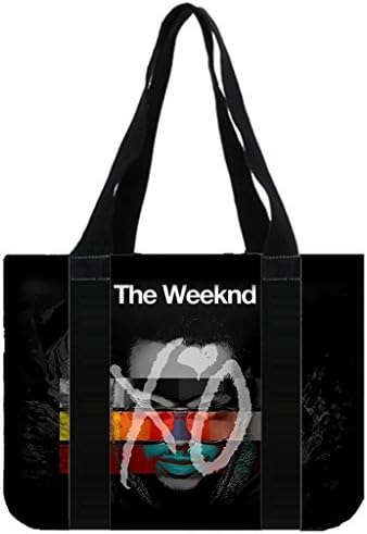 Emana custom womens The Weeknd Xo Tote Bag Canvas Shopping bag shoulder handbags Canvas Tote Bag Shoulder Bag (Two Sides) Size: 14.4" x 10.4" x 4.3"