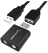 Sabrent Adaptateur Aluminum USB de son stéréo externe pour Windows et Mac. Prêt à l'emploi ne néc...