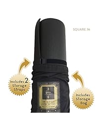 Square36 Large Exercise Mat 6.5 Ft x 4 Ft. Ideal for Home Cardio Workouts with Or Without Shoes. Roll Out in Living Room & Roll Up to Store Large Fitness Mat.