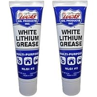 Lucas Oil 10533 White Lithium Grease - 8 Ounce Squeeze Tube, 2 Pack