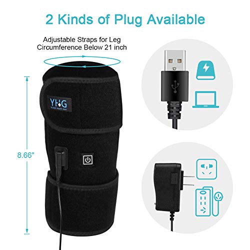 Heating Knee Brace Wrap, Knee Warmer Heated Knee Wrap Heating Pad Heat