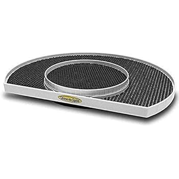 Stow-n-Spin Lazy Susan Turntable - Spice Rack Organizer - Rotating Spice Holder Shelf w/Double Spinners - Seasoning Organizer Racks for Spices - Double Deluxe Pantry Spice Racks for Cabinets