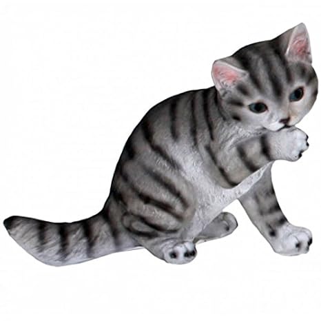 Deko Tierfiguren Kätzchen Katzen Babys Figur Grau