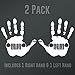 DD901 2-Pack Jeep Wave (1 Right, 1 Left Handed) Decal Sticker | 5.5-Inches Wide | Premium Quality White Vinyl Decal