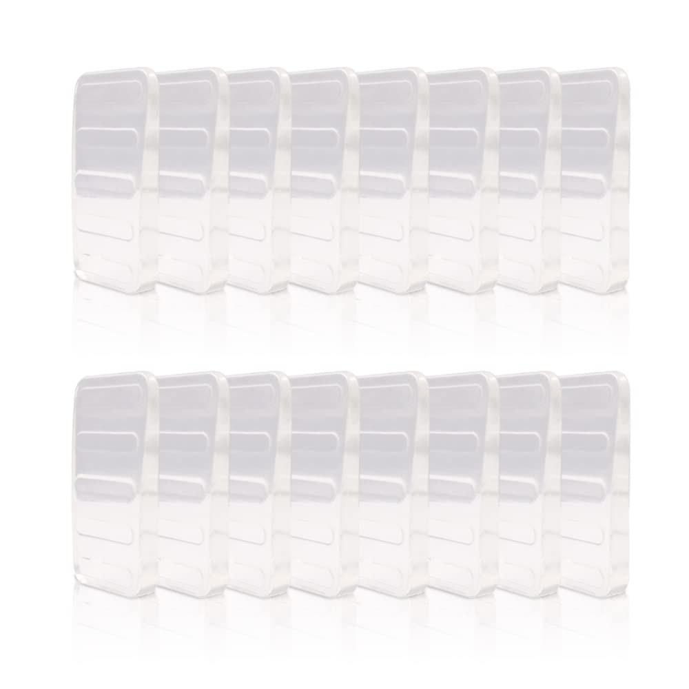 Modixun 16Pcs Soft Clear Furniture Leveling Wedges, Heavy-Duty Rubber Table Shims, Non-slip Stackable Leveling Shims for Bed, Toilet, Desk, 0.19in /5mm Height