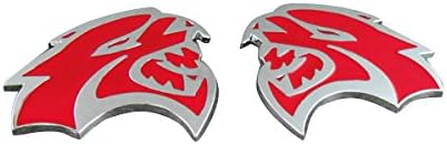 2pcs Auto car Red HELLCAT for Charger Challenger Emblem Badge Sticker