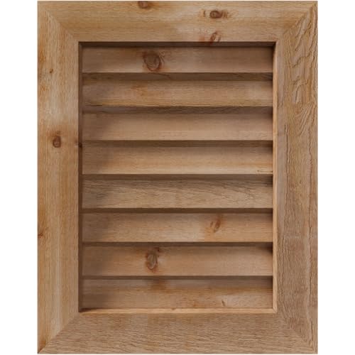 Ekena GVWVE32X1202RDUWR Vertical Gable Vent, 37"W x 17"H (Rough Opening: 32"W x…
