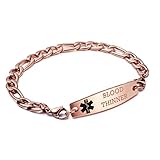 linnalove-Stainless Steel Figaro Chain Interchangeable Medical Alert Bracelets