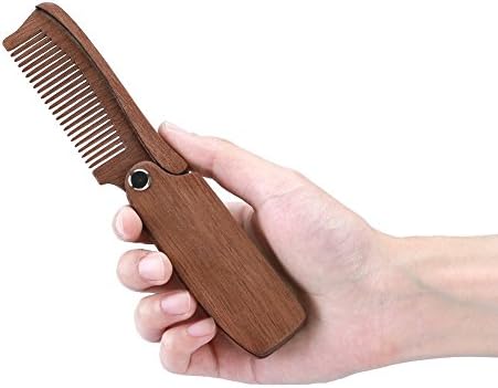 Folding Wood Comb Pocket Size Hair and Beard Fold Wooden Comb for Men and Women Use