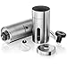 LimeHus Manual Coffee Grinder - Adjustable, Quiet Mechanism with Conical Ceramic Burr Mill - Precision Grinding, Powder to Coarse Grounds - Use with Any Coffee Maker - Modern, Brushed Stainless Steel