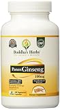 Buddha's Herbs Panax Ginseng 100 mg - 100 Ginseng Capsules - 10% Ginsenosides - Ginseng Tablets - Ginseng Pills - Panax Ginseng