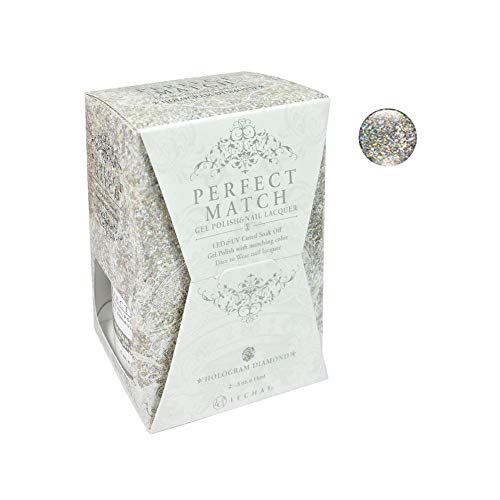 LECHAT Perfect Match Gel Polish + Matching Nail Lacquer, Halogram diamond, 0.500 Ounce