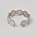 Jane Stone Fashion Flower Shape Silver Color Toe Ring Vintage Statement Jewelry (R0060)