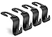 Juvale Back Seat Car Hooks - 4 Pack Vehicle Headrest Hanger SUV Storage Space Saving Backseat Hooks Organizing Tool for Handbags, Grocery Bags, and Coats