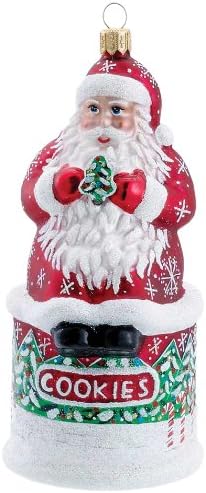 David Strand Kurt Adler Cookies for Santa Snowfall Ornament, 5.9-Inch