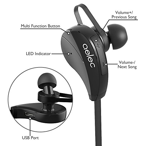 AELEC S350 Bluetooth Headphones Wireless In-Ear Sports Earbuds