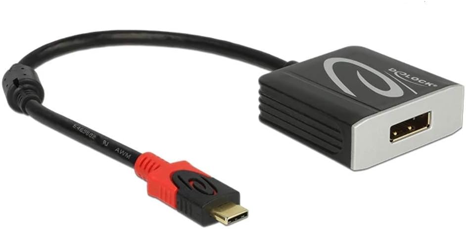 Delock 0.2 m 1x DisplayPort 1x USB, 63312, Black