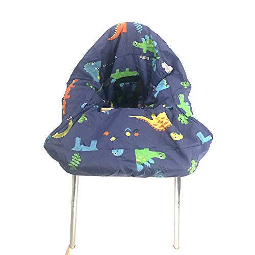 Portable Shopping Cart Cover | High Chair and Grocery Cart Covers for Babies, Kids, Infants & Toddlers ✮ Includes Free Carry Bag ✮ (Simple Dinosaur)