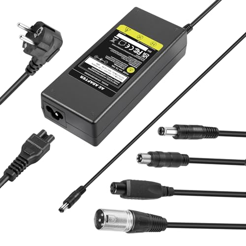 LabTEC Electric Bike Charger 42 V 2 A for 36 V 2 A 10S Li-on Battery Charger Scooter, Electric Bike Adapter Hoverboard Scooter Ninebot Xiaomi 365 4 in 1 Universal Connectors