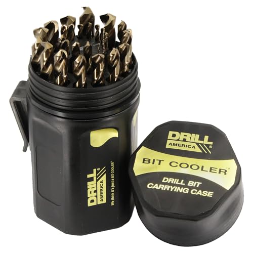 Drill America - D/A29J-CO-PC 29-Piece M42 Cobalt Drill Bit Set in Round Case (1/16 - 1/2 x 64ths), D/ACO Series