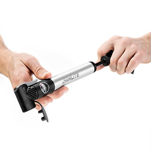 image for SAMLITE Best Handheld Mini Bike Pump with Glue-Less Puncture Repair Ki