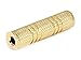 Monoprice 107185 3.5mm Stereo Jack to 3.5mm Stereo Jack Metal Adaptor, Gold Plated