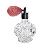HD Charming Clear Checked Carved Glass Empty Refillable Perfume Bottle with Spray Atomizer