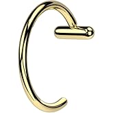 Pierced Owl 20GA ASTM F-136 Implant Grade Titanium Bar Stopper End Nose Ring