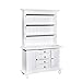 Gold Wing 1/12 Dollhouse Miniature Furniture Multifunctional Wooden Bookshelf Bookcase Cabinet White
